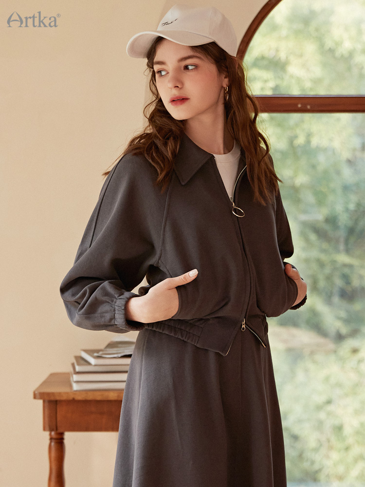Women'S Fashion Long Coat - ARTKA 2022 Spring New Women Suits