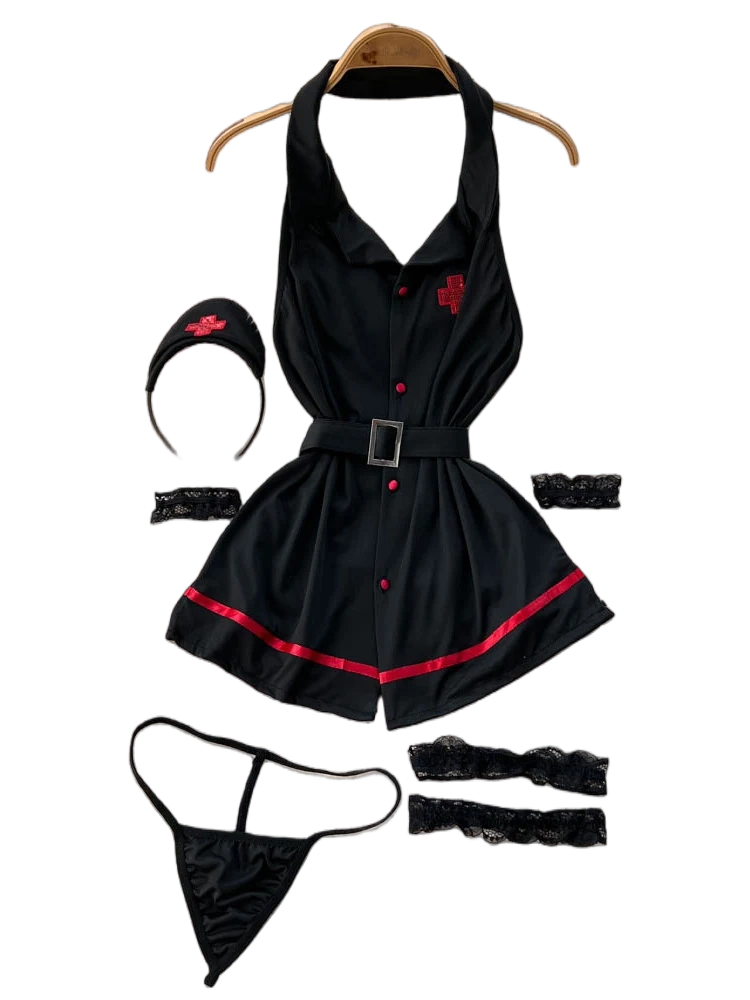 Women'S Fashion Belts - Erotic Fashion Sexy Halter Lingerie Dress