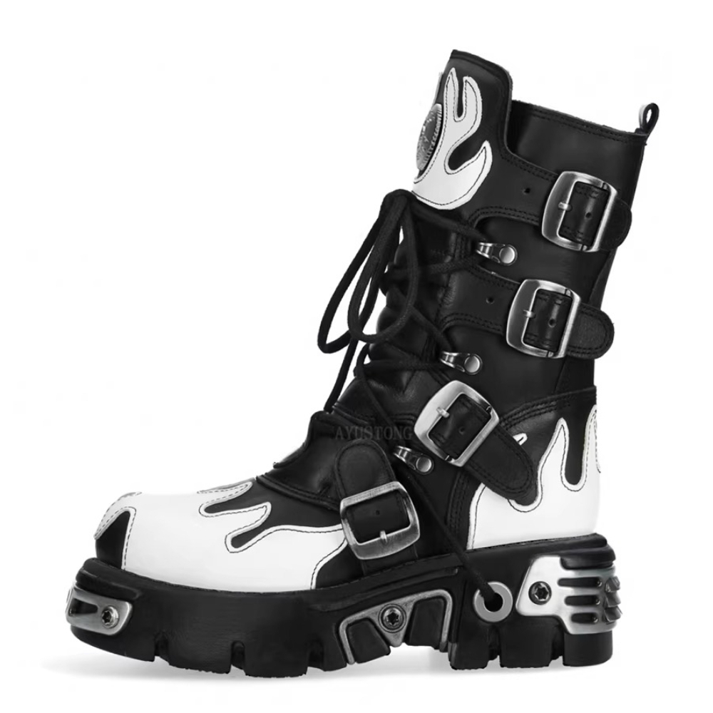 Fashion New Men's Flame Metal  - Women'S Fashion Riding Boots review and price