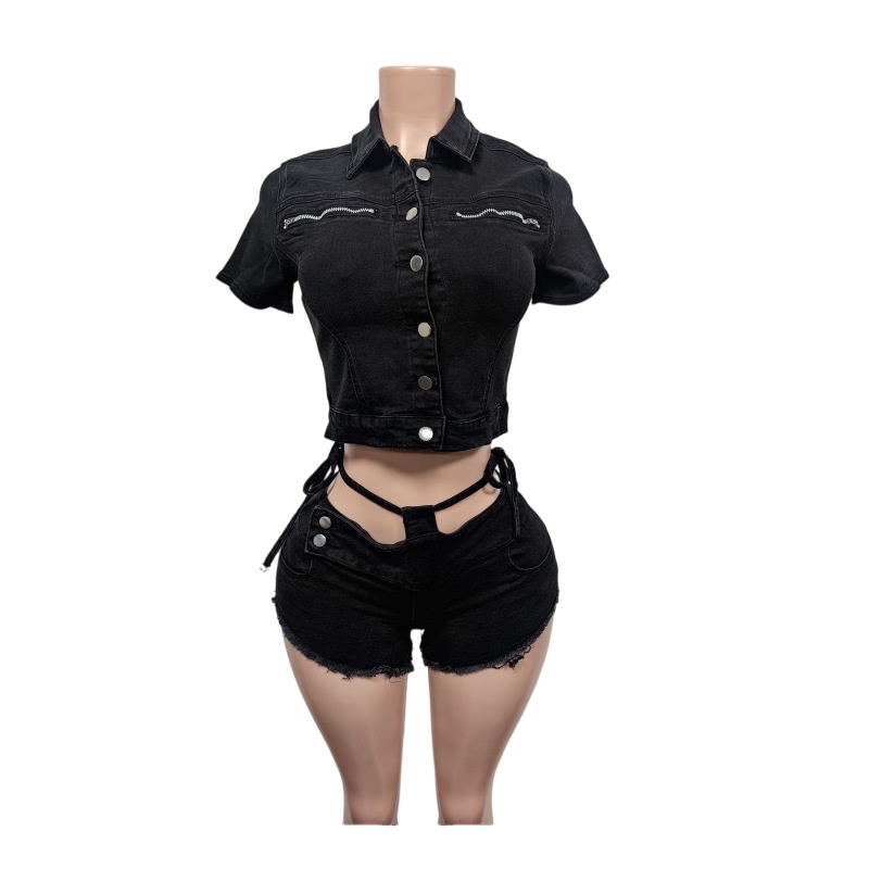 Sexy Denim 2 Piece Sets Women  - Women'S Fashion Denim Jacket review and price