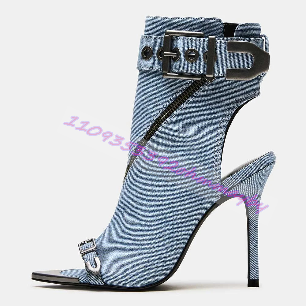 Summer Blue Denim Pointed-Toe  - Women'S Fashion Belts review and price