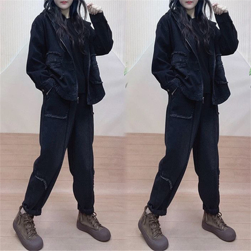 2024 Autumn Hooded qDenim jack - Women'S Fashion Denim Jacket review and price