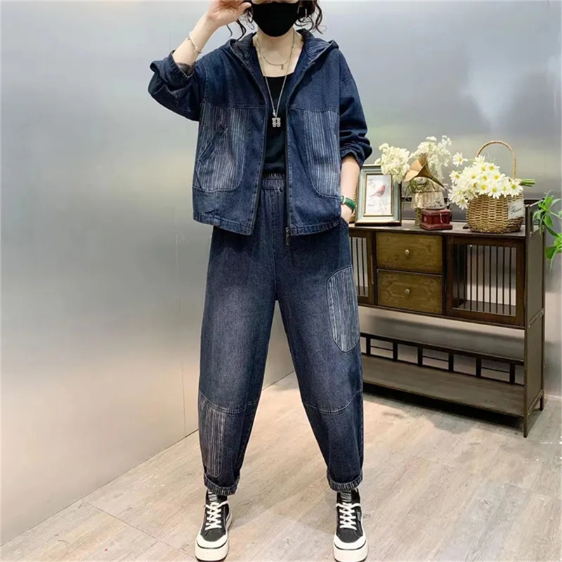 2024 Autumn Hooded qDenim jack - Women'S Fashion Denim Jacket review and price