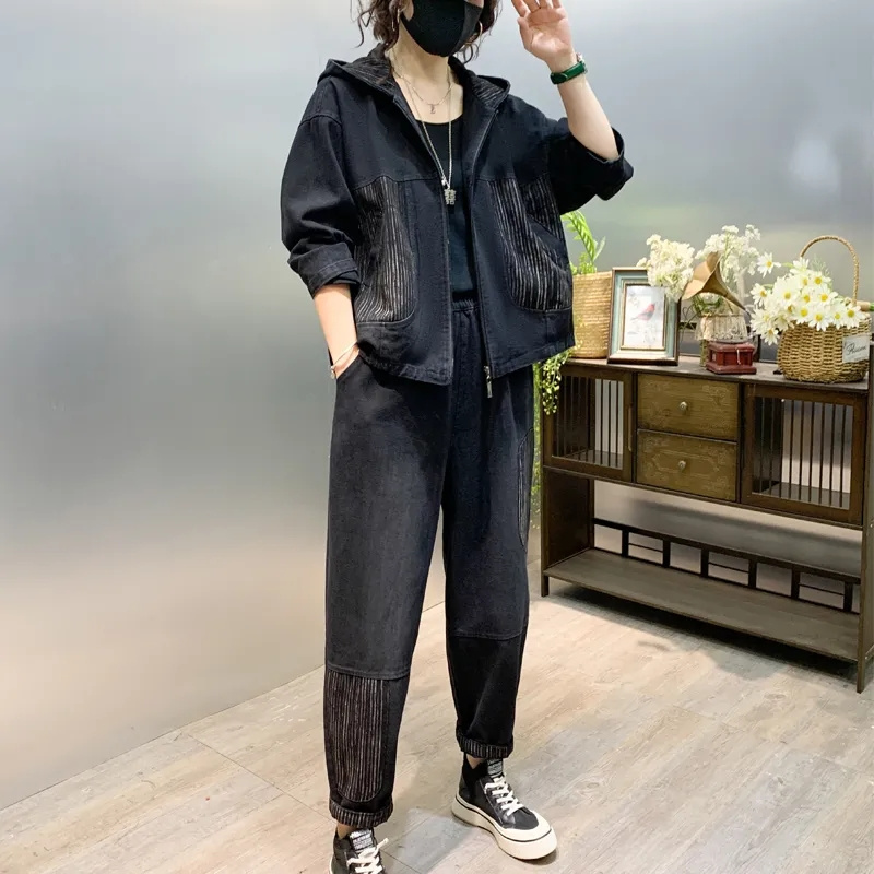 2024 Autumn Hooded qDenim jack - Women'S Fashion Denim Jacket review and price