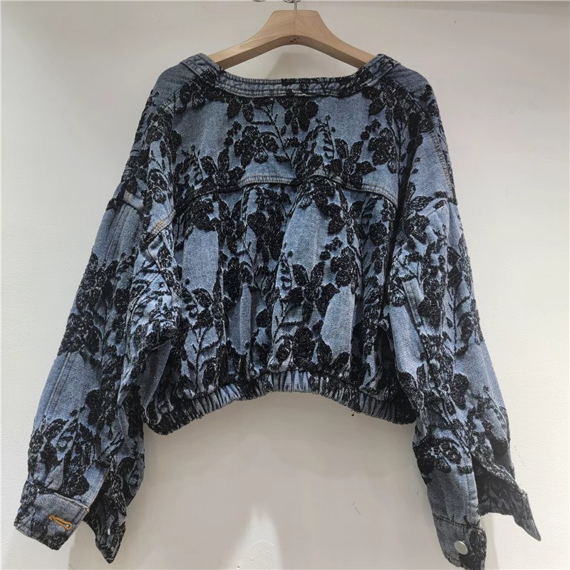 Fashion Jacquard Short Denim J - Women'S Fashion Denim Jacket review and price
