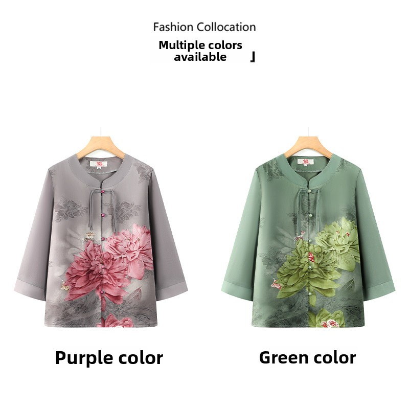 Stylish Mid-Sleeve Top for Eld - Women Fashion Over 60 review and price