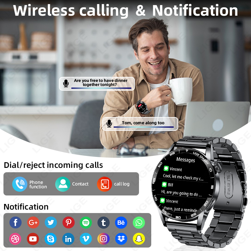 LIGE Men Fashion Smart Watch S - Women Fashion Week 2026 review and price