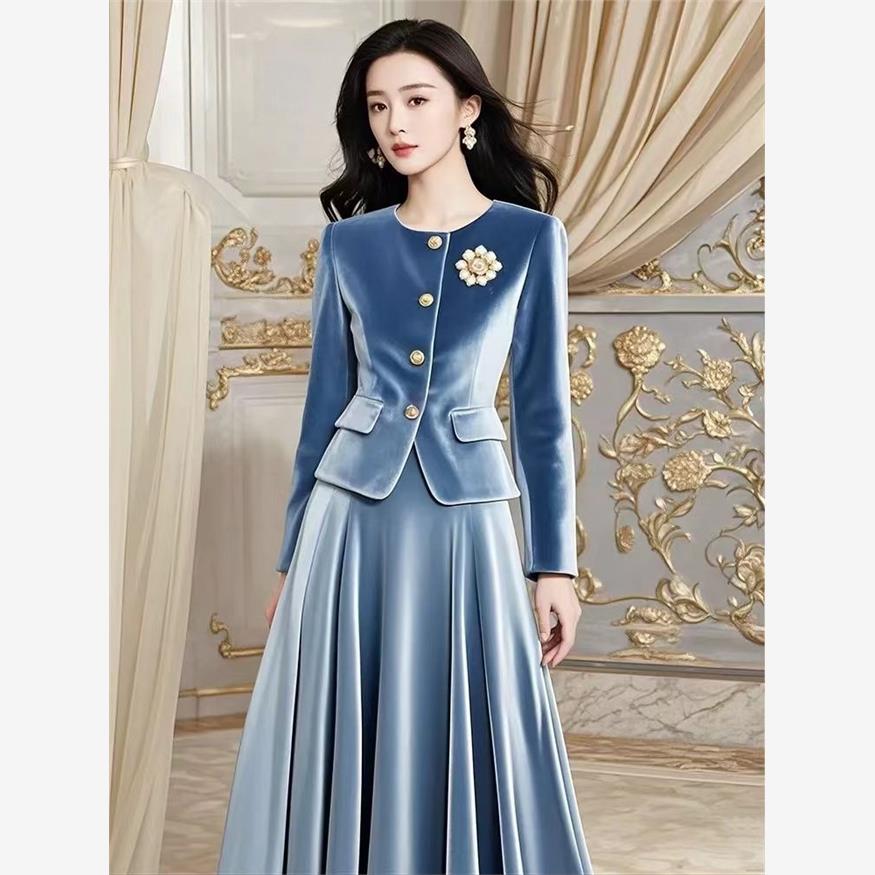 Two Piece Set French Vintage E - Women'S Fashion Long Coat review and price