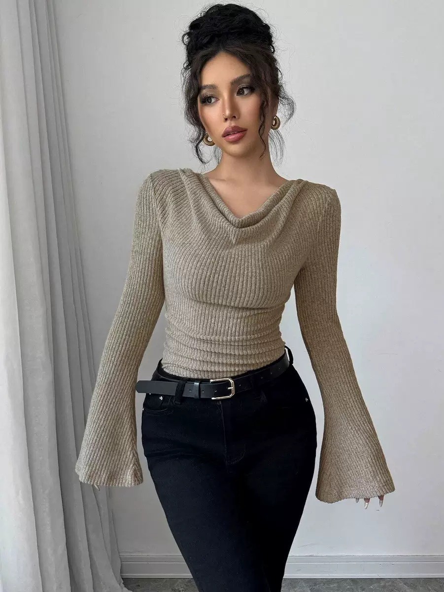 Women Blouse Off Shoulder Cowl - Off Shoulder Top review and price