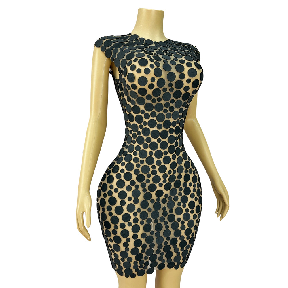 Fashion Design White Dots Foam - Women Fashion Designer Dresses Photos review and price