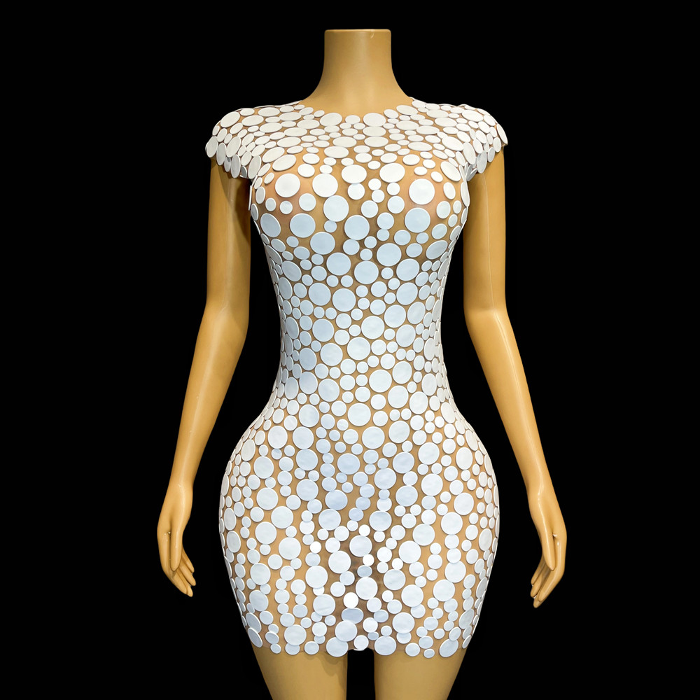 Fashion Design White Dots Foam - Women Fashion Designer Dresses Photos review and price