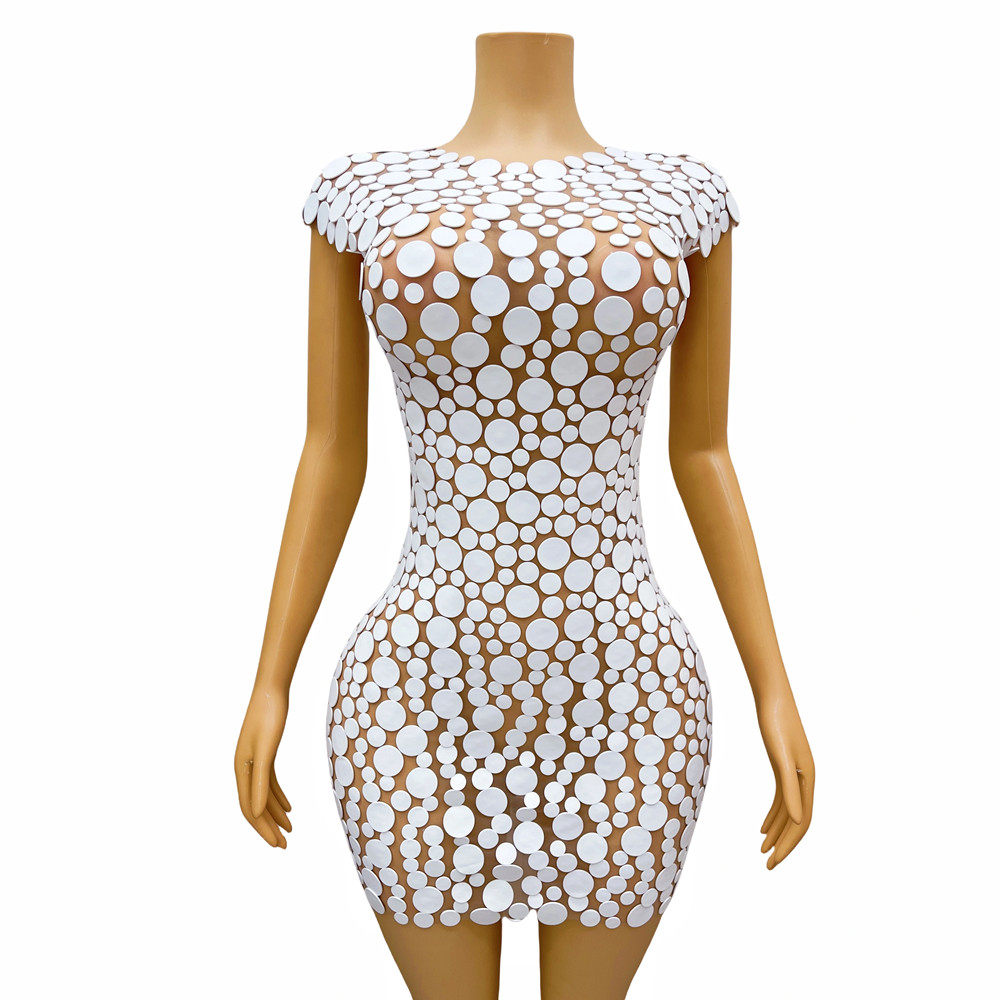 Fashion Design White Dots Foam - Women Fashion Designer Dresses Photos review and price