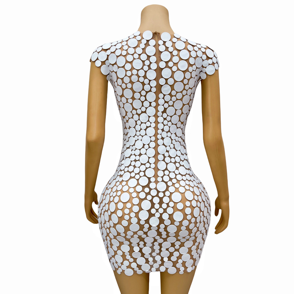 Fashion Design White Dots Foam - Women Fashion Designer Dresses Photos review and price