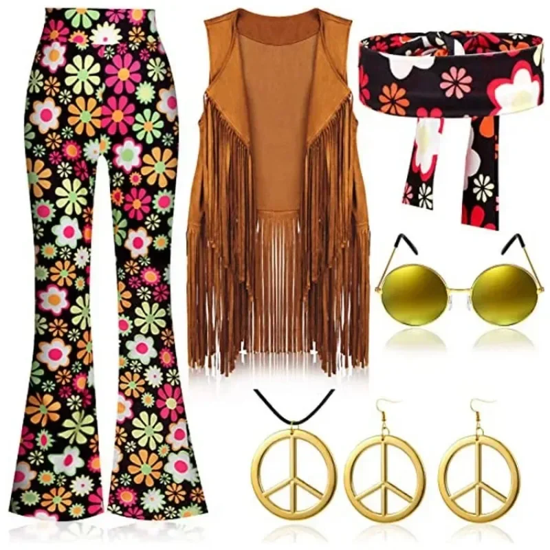 Hippie Disco 60s 70s Cosplay C - Women'S Fashion From The 70S review and price